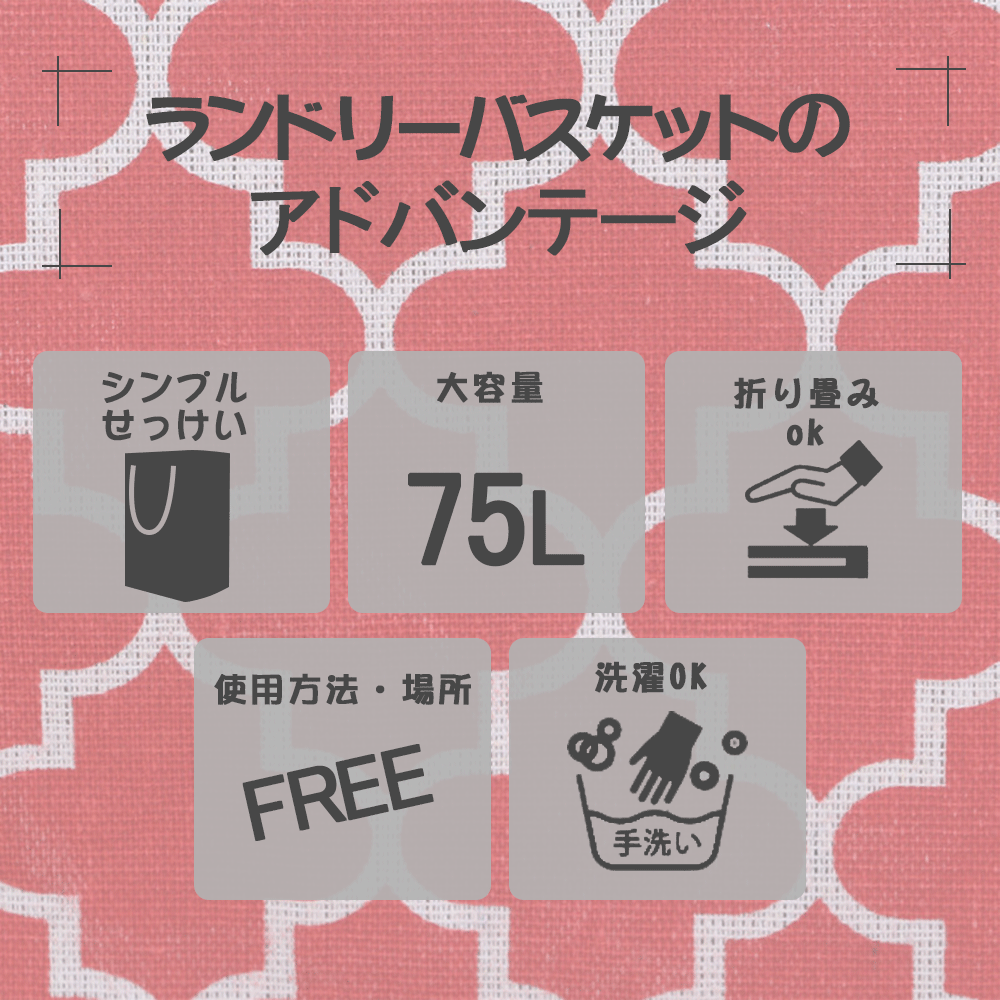 75L 大容量ランドリーバスケット 折りたたみOK 洗濯かご 収納ボックス 脱衣かご おもちゃ収納 防水 プレゼント おしゃれ  ランドリーBOX  C-25