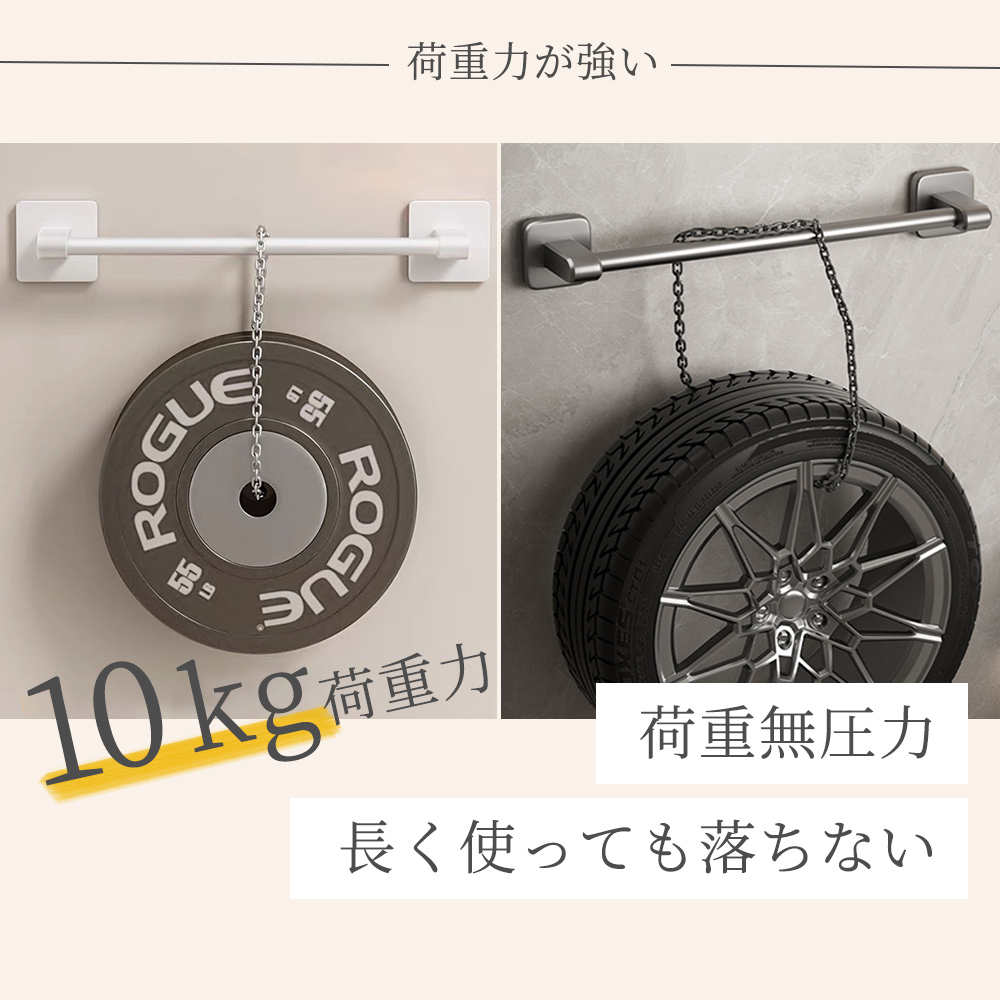 タオルハンガー 壁掛け タオル干し  収納  強力粘着 穴なし  取付簡単 タオル掛け  台拭き バスルーム シンプル 壁傷つけない 防水素材 洗面所 キッチン お風呂   Z-08