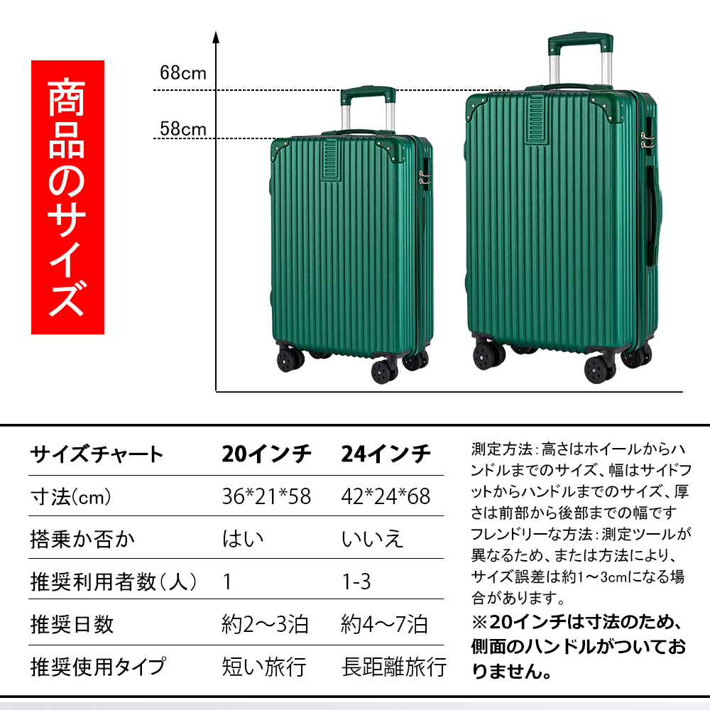 スーツケース キャリーケース 機内 軽量 拡張 超軽量 旅行 出張 ダイヤル式 フレームタイプ ダイヤルロック ダブルキャスター シンプル ビジネス バッグ B-07