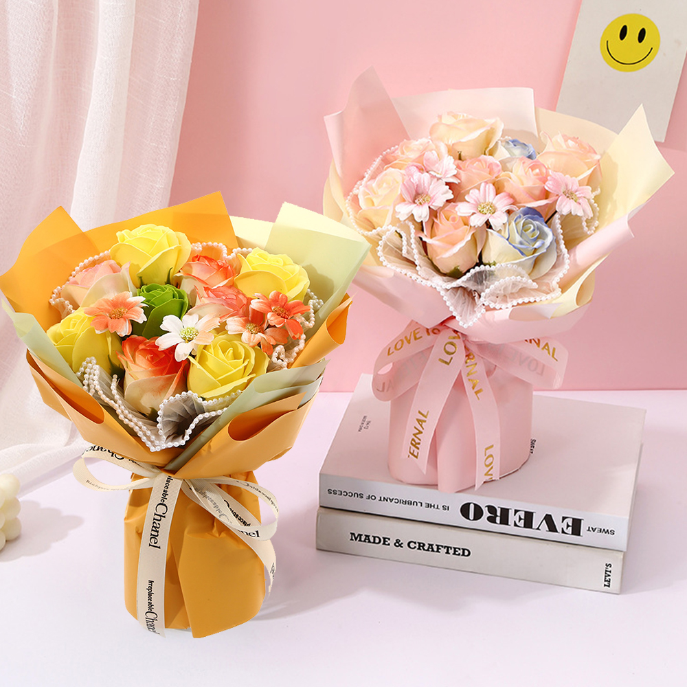 【2024年の新色】 TOP ソープフラワー 花束 造花 せっけん花 お花 ギフト 700日以上の長持ち いい香り 人気 誕生日プレゼント 枯れない お手入れが不要 母の日 父の日 敬老の日 新年 結婚記念日 手土産 4571558673153