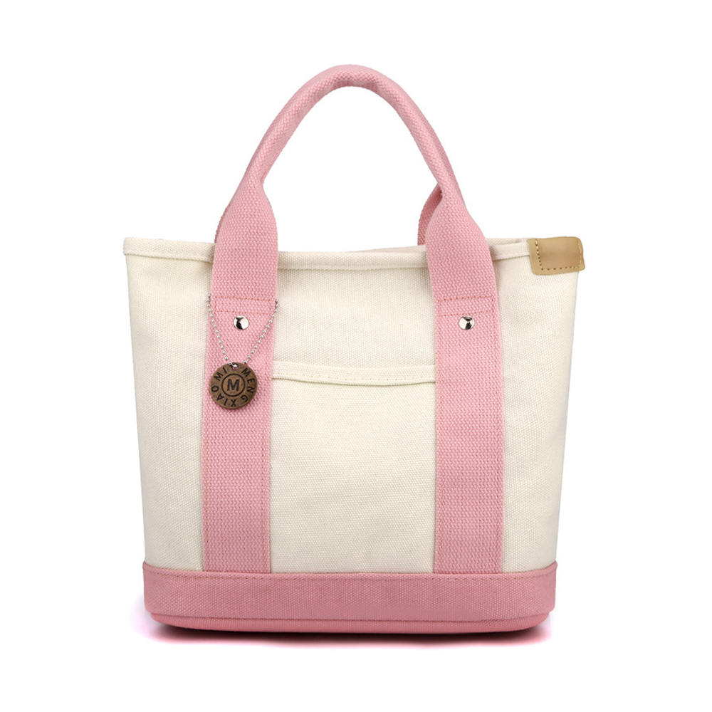 ミニトートバッグ レディース トートバッグ 軽い 小さめ キャンバス ランチバッグ ママバッグ マザーズバッグ 3つ仕切り 多収納 キャンバス バッグ かわいい カジュアル おしゃれ B-04