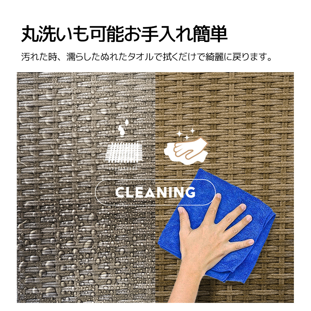 パラソル付き ガーデンファニチャー 5点 ガーデン テーブル チェアー ラタン調 テーブル 家具 樹脂 楽組 ホテル カフェ ベランダ テラス 高級 テラス ソファ ガーデンソファー ガーデニング 新作WF301002CAA 