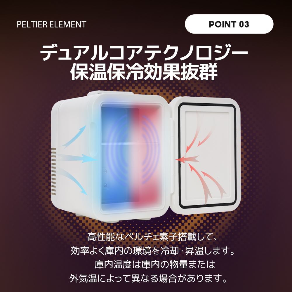 冷温庫 4L ポータブル 保冷庫 小型 車載 温冷庫 １台2役 2電源 AC DC 保温 保冷温庫 コンパクトES301162AAA