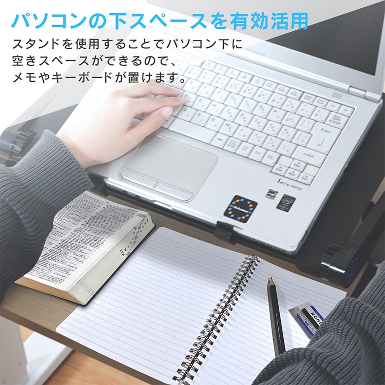 ノートパソコンスタンド PCスタンド 伸縮型 折りたたみ式 軽量 高さ/角度調整可能 通気穴 アルミ製 持ち運び便利 マウス置き付き ストッパー付き    zk230