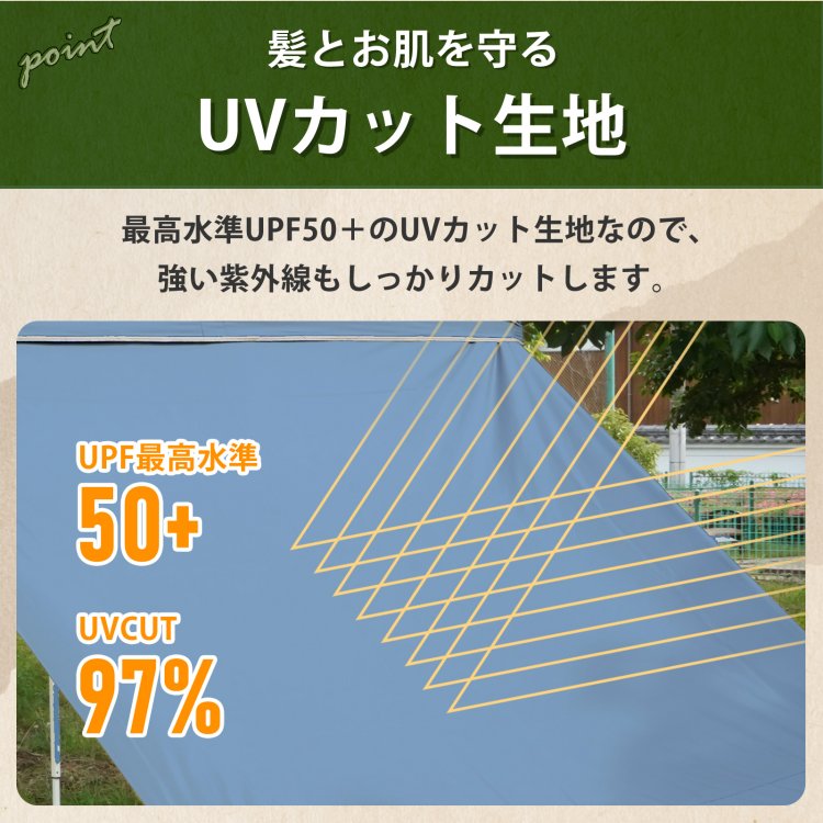 侧座套件 2×1.8m  帐篷用  收纳袋附带 UV切割 遮热 遮光 耐水加工 地区活动 野营 海水浴 运动会   od630