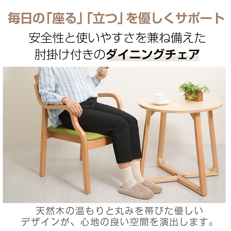 餐椅 带扶手 耐重约150kg 靠背 舒适 不易疲劳 圆角处理 可堆叠 带保护垫 手柄 时尚 北欧 天然木 养老院 福利机构 教育机构    sg186