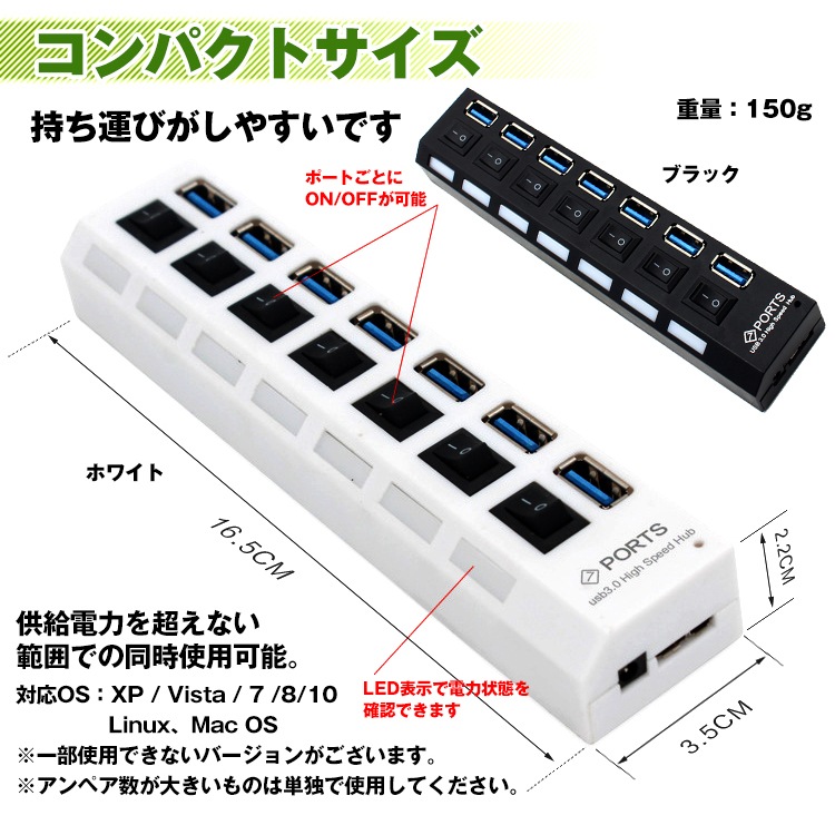 7ポートUSBポート mb111
