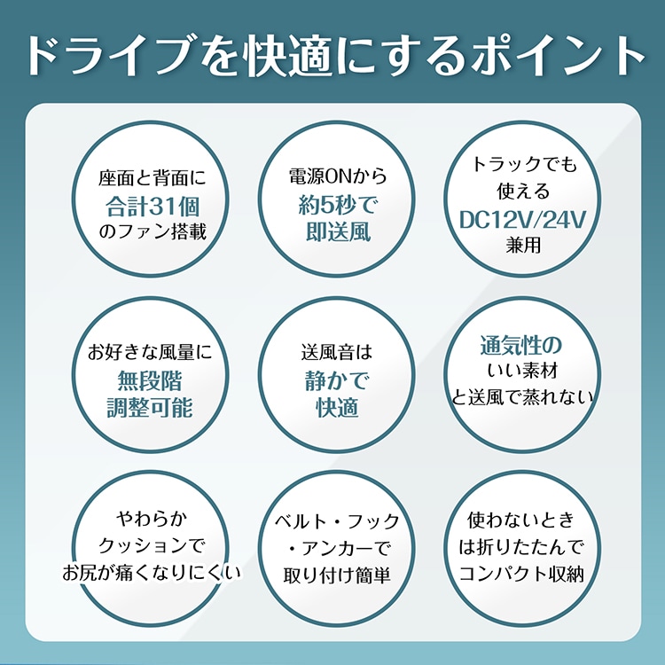 シートクーラー クールカーシート 座面 背面 静音 風量調整可 強力ファン 夏快適ドライブ 通気性 自動車 トラック 蒸れ防止 熱中症予防 猛暑対策  ee388