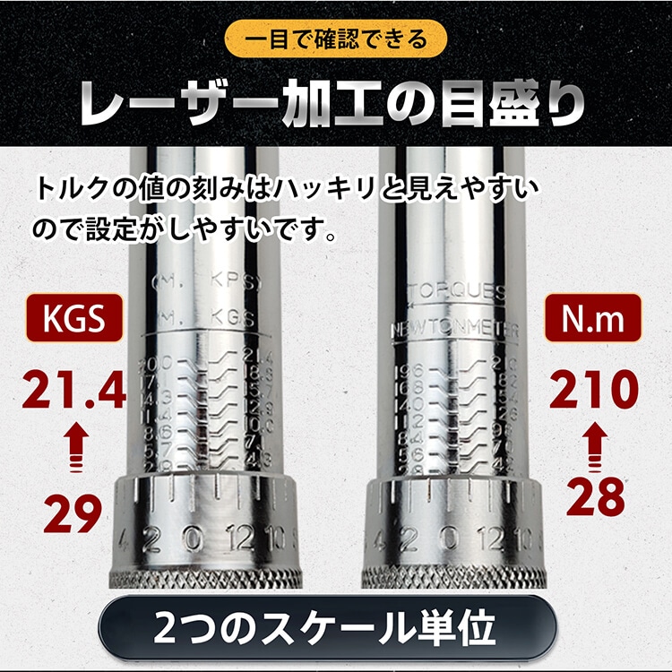 トルクレンチ プレセット型 28～210N・m ソケットセット17mm/19mm/21mm 収納ケース付き タイヤ交換 メンテナンス 自動車用 機械整備 作業工具  ee316
