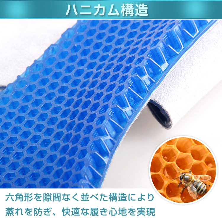 インソール ジェルインソール 衝撃吸収 通気性抜群 蒸れ防止 カットしてサイズ調整可能  抗菌防臭 負荷分散 八二力ム構造 快適 立ち仕事    ap090