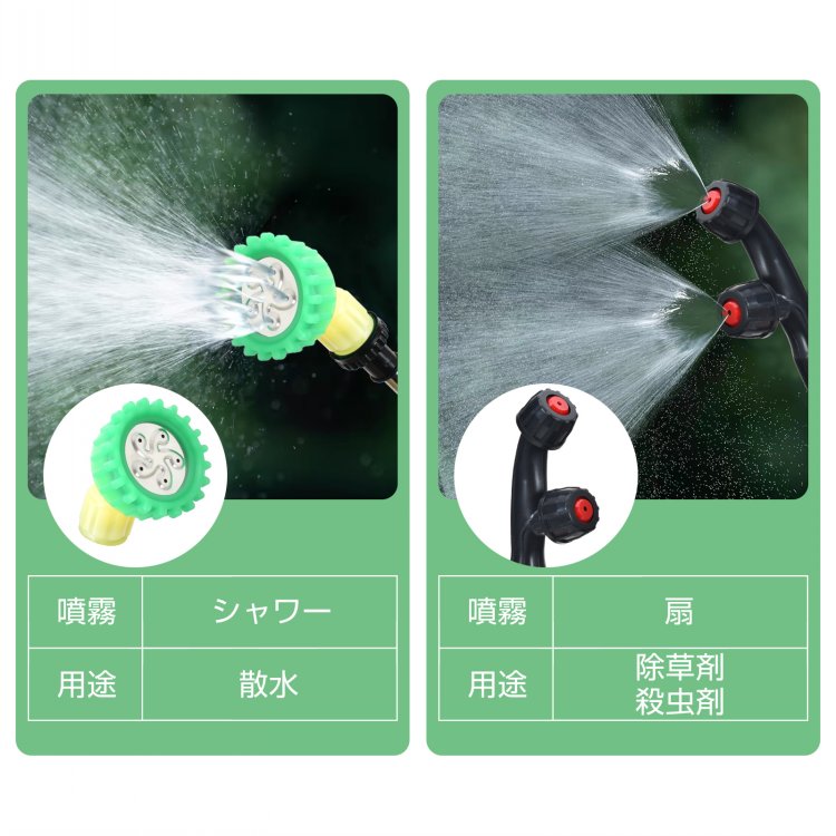 充電式電動噴霧器 5L 4000mAh USB充電 肩掛け式 4種類のノズル 長さ調整可能 軽量 水やり 消毒 害虫駆除 雑草対策 農薬散布 薬剤散布   sg205