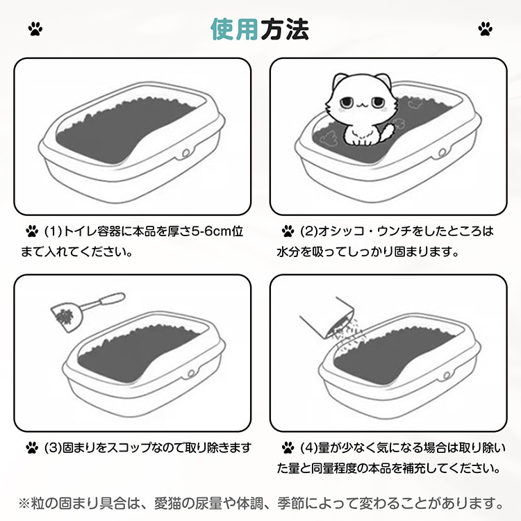  猫砂 5L×4袋 しっかり固まる 消臭効果 無香料 抗菌性 飛び散りにくい pt090