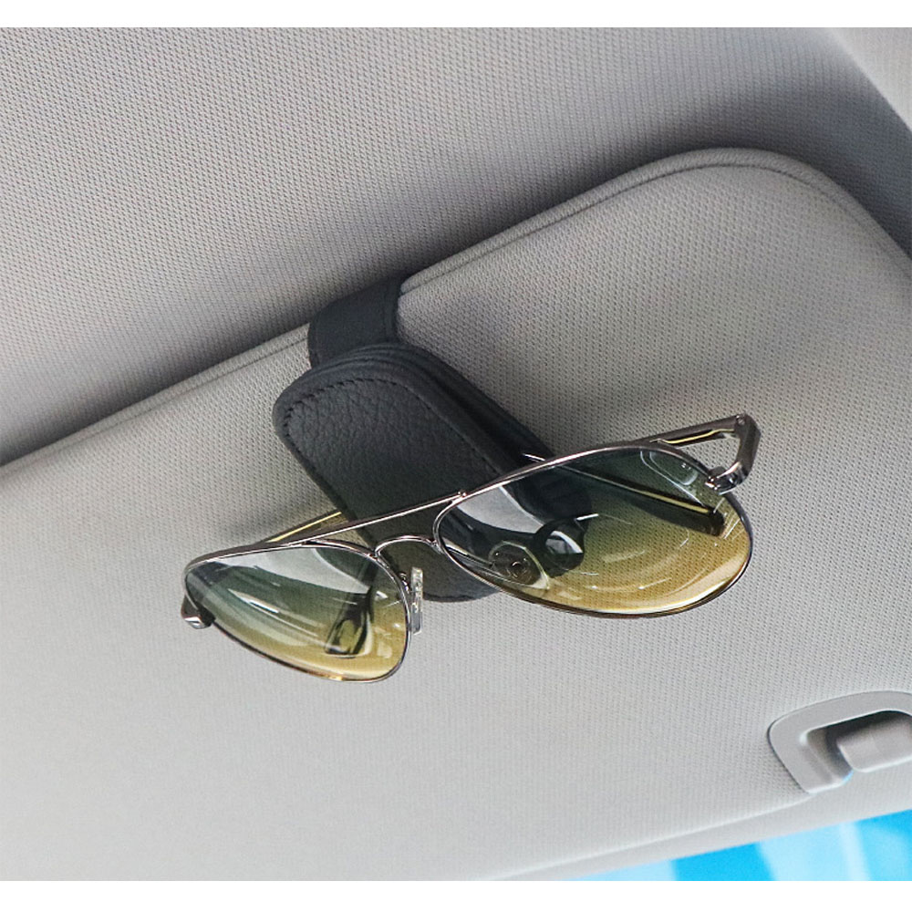 ユニバーサルカースンバイザーメガネクリップ、PVC素材、アウトアイグレサスホルダー、車内アクセサリーTEMU-0535