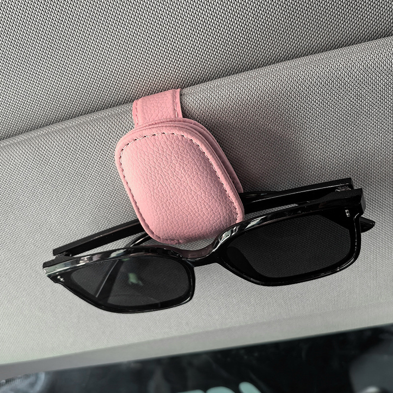ユニバーサルカースンバイザーメガネクリップ、PVC素材、アウトアイグレサスホルダー、車内アクセサリーTEMU-0535