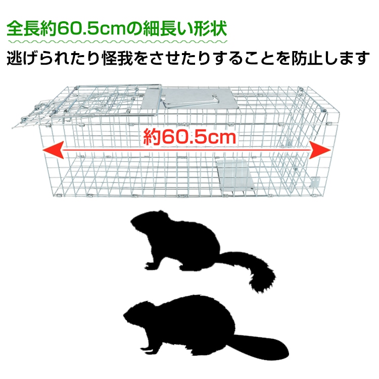 捕獲器 踏み板式 折りたたみ収納 ガード付き 害獣駆除 害獣対策 庭 畑 農業 家庭菜園   pt060-s