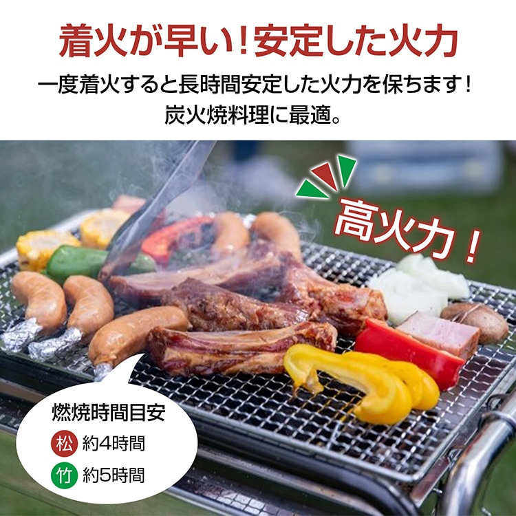 オガ炭 オガ備長炭 10kg 高火力 長い燃焼時間  煙が少ない 松 竹 アウトドア 業務用 バーベキュー BBQ  od636