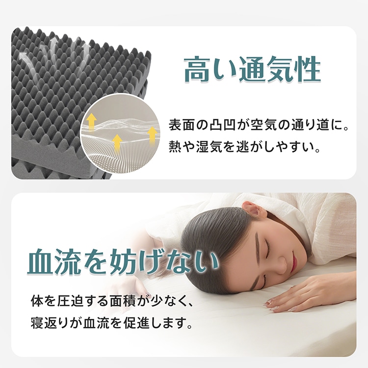 高反発マットレス 折りたたみ 三つ折り 厚さ10cm 170N 体圧分散 洗えるカバー付き 消臭 敷布団 セミシングル   in059-ss