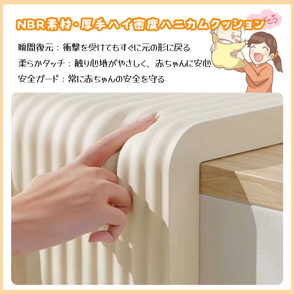 ウォールクッション コーナークッション 壁クッション 衝撃吸収 衝突防止 柔らかい 環境に優しい 防水防汚 お手入れ簡単 赤ちゃん 子ども  安全対策 ケガ防止 壁マット   EB-03