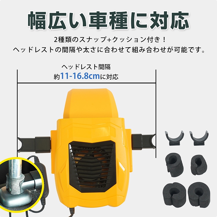 車載扇風機 座席ファン 車載ファン USB給電 背中/後部座席対応 3段階風量 简单取付 電源コード約172cm ドライブ 長時間運転 暑さ対策 蒸れ解消   ee421