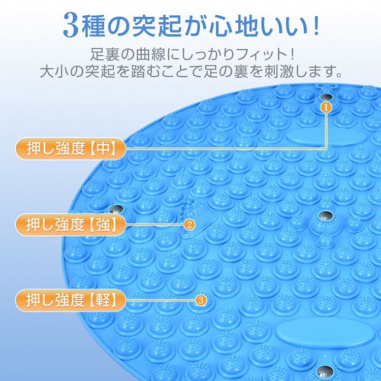 足つぼマット 足ツボマット 指圧ボード 55cm  円形 水洗い可能 磁石付き 滑りにくい フットマッサージ 足裏マッサージ フットケア 疲労軽減 ストレス解消 足痛み de166