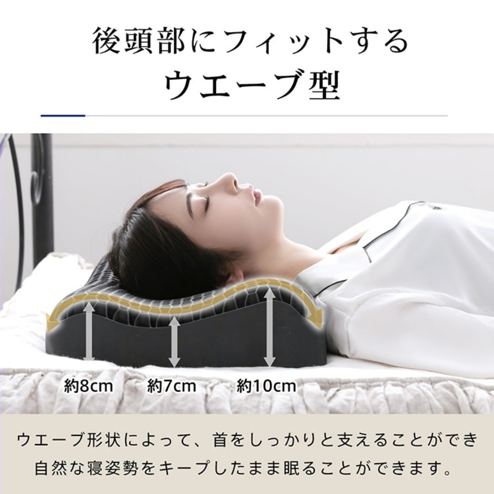 無重力枕 ジェル枕 低反発枕 体圧分散 首肩サポート 快眠 安眠枕 ひんやりジェル  昼寝用 オフィス用 旅行用 ギフト用 in019  