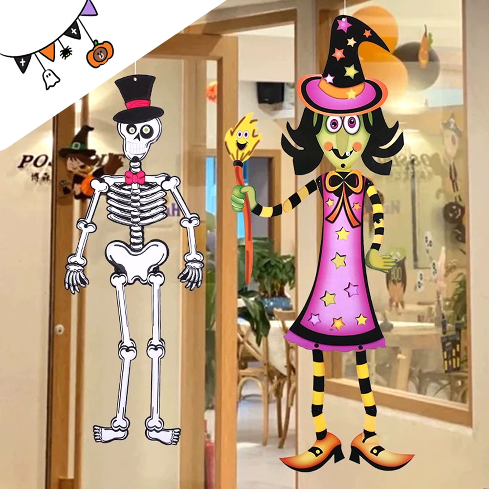 ハロウィン飾り ハロウィン吊り飾り 3点セット 4点セット ハロウィンデコレーション 魔女 海賊 ゾンビ 虫 ヴァンパイア スカル 怖い ハロウィン雰囲気 ハロウィングッズ  W-18