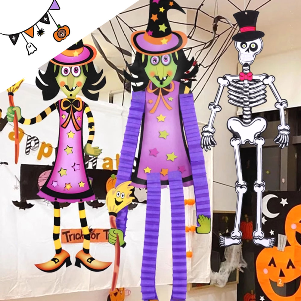 ハロウィン飾り ハロウィン吊り飾り 3点セット 4点セット ハロウィンデコレーション 魔女 海賊 ゾンビ 虫 ヴァンパイア スカル 怖い ハロウィン雰囲気 ハロウィングッズ  W-18