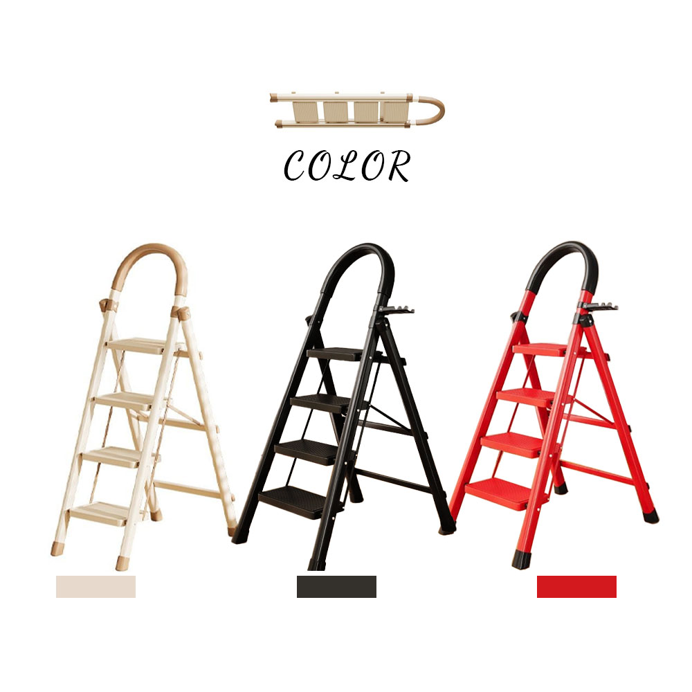 梯子 踏台 折叠台阶 脚踏 折叠式 4段 高耐重 滑动防止 便于携带 节省空间 无需组装 清洁 高处取物 整理整顿 室内 户外  IB-04