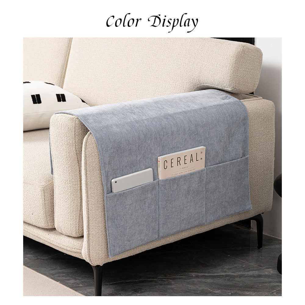 ソファー掛け袋 ソファサイドポケット ソファ収納カバー リモコンポケット ソファー肘掛けカバー ソファ保護カバー 肌触り良い 耐摩耗 雑誌 眼鏡収納 小物入れ 整理整頓  YB-04