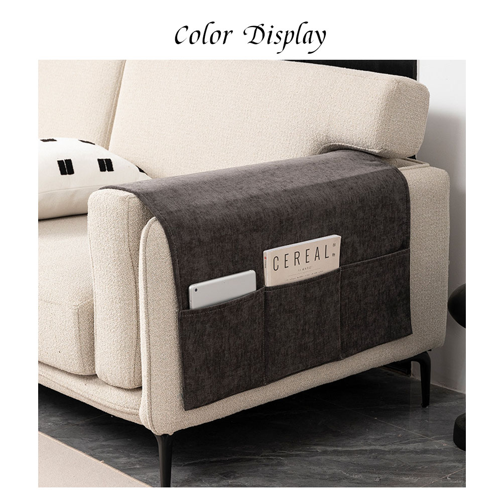 ソファー掛け袋 ソファサイドポケット ソファ収納カバー リモコンポケット ソファー肘掛けカバー ソファ保護カバー 肌触り良い 耐摩耗 雑誌 眼鏡収納 小物入れ 整理整頓  YB-04