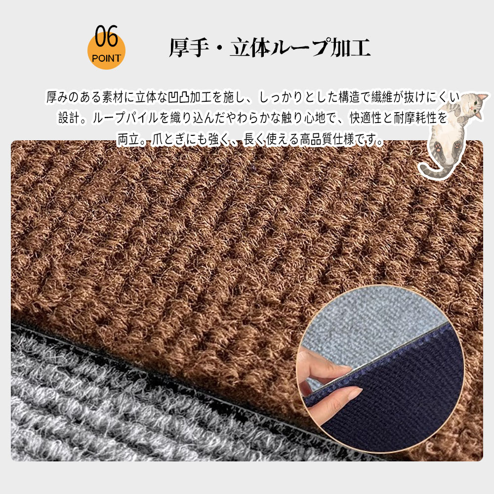 猫用爪とぎシート 猫爪とぎマット 壁用爪とぎ 粘着式爪とぎシート 厚さ5mm 立体ループ 強力粘着 フリーカット DIY対応 爪とぎに強い 耐摩耗性 はがし跡が残りにくい 撥水加工 壁面保護 家具保護 賃貸住宅 リビング 爪とぎ対策   RB-05