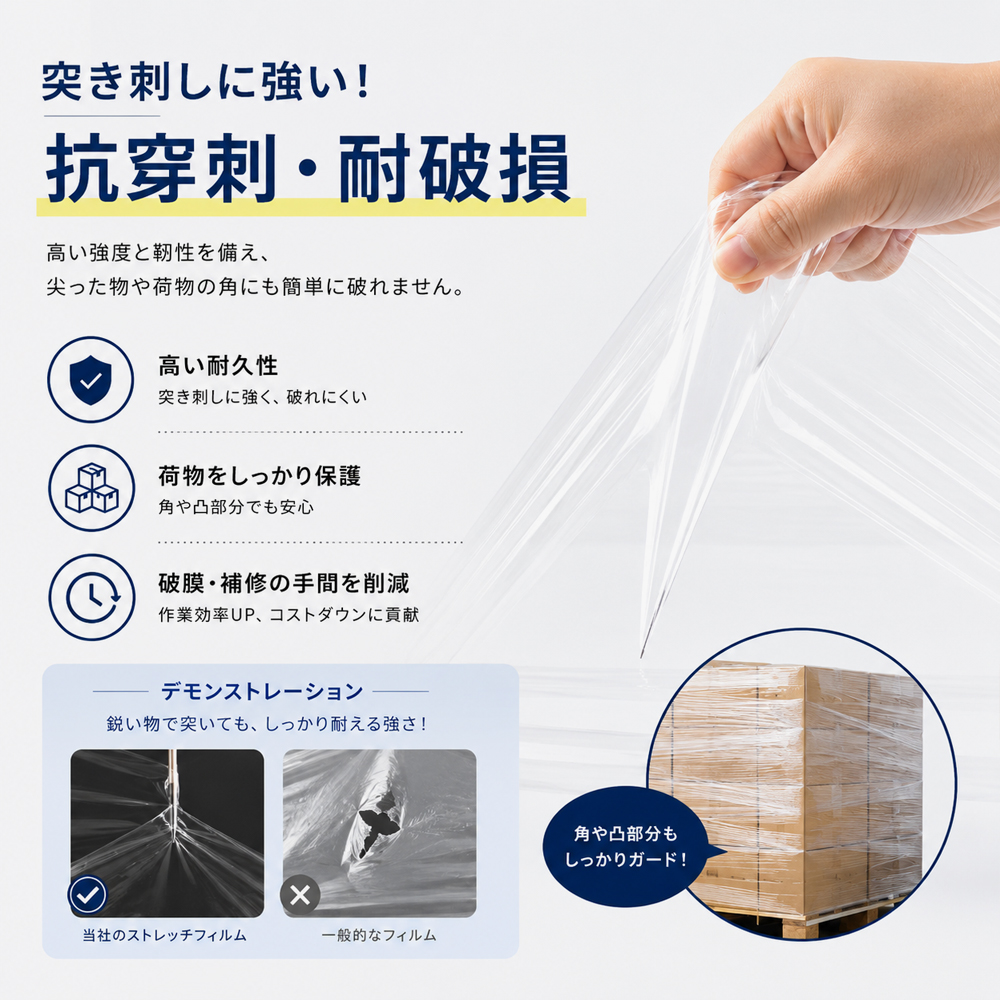 ストレッチフィルム 4巻 梱包用ラップ 幅50cm 300m 15μ 透明 伸縮性 荷崩れ防止 業務用 梱包資材 引越し パレット包装   CKHC-01