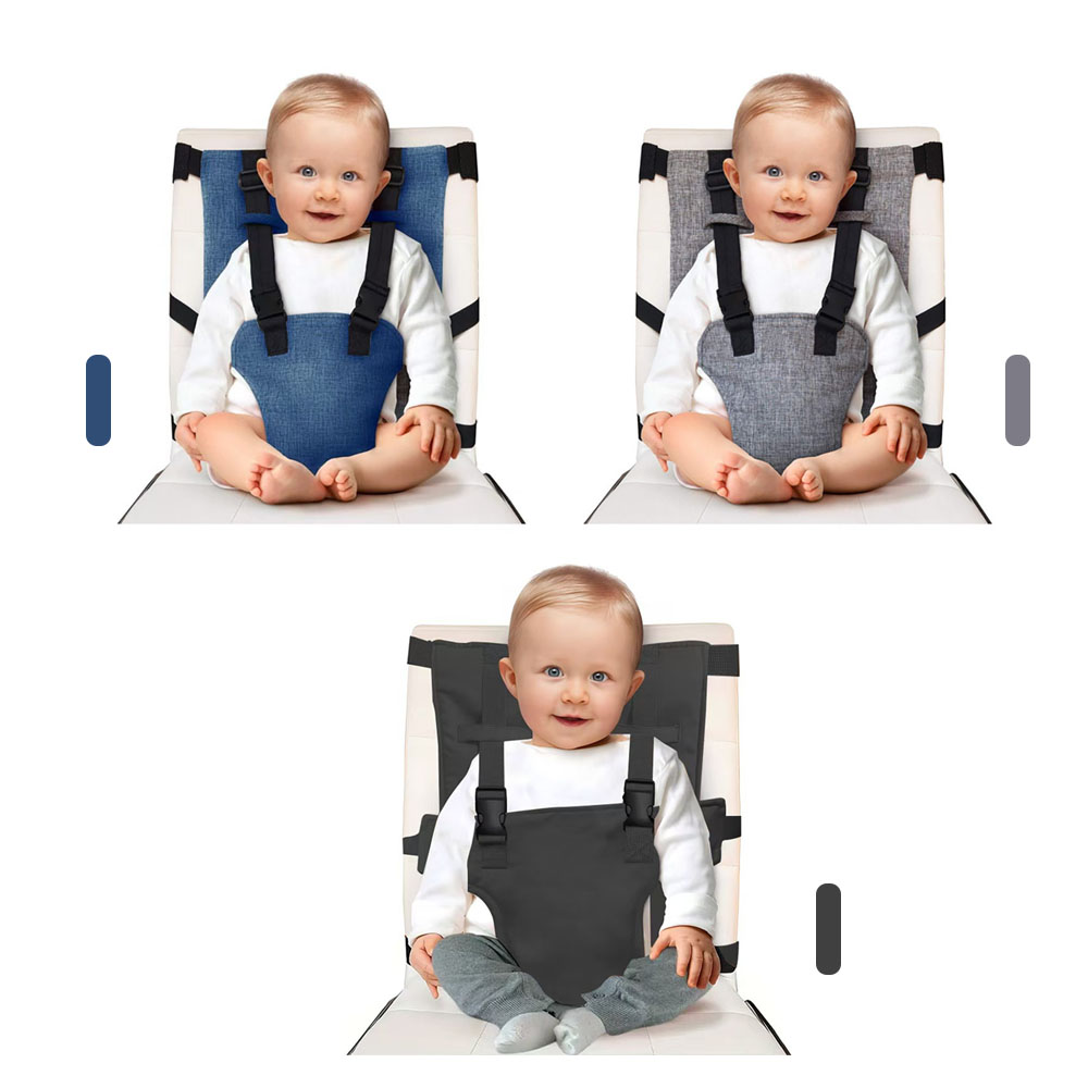 ベビーチェアベルト 赤ちゃん用固定ベルト 椅子取り付け 幼児用チェアベルト 椅子固定ベルト 子供用 多点固定 軽量 安全 汚れにくい コンパクト 持ち運び便利 離乳食 外食 帰省 旅行 お出かけ用     WB-04