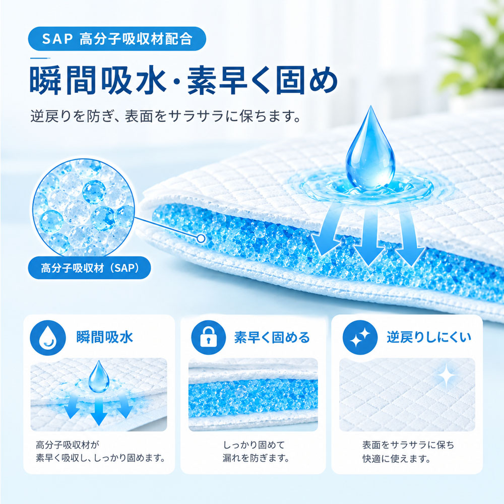 ペットシーツ 犬用 トイレシート 高吸収 素早く吸収 防漏 消臭 竹炭配合 高分子吸収材 逆戻りしにくい 使い捨て 衛生的 尿臭対策 トイレトレーニング 多頭飼い お留守番 お出かけ 旅行   CKHC-07