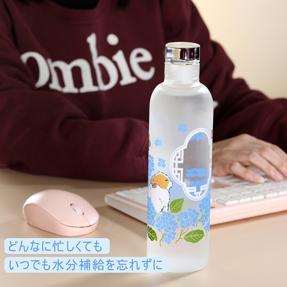 水筒 500ml タイムマーカー ウォーターボトル プレゼント ペア ギフト ガラスボトル 水を飲む習慣 水分補給 つや消し コップセット カップル ガラス 水筒 スポーツウォーターボトル 定期的で健康的な水分摂取 贈り物 結婚祝い 誕生日 結婚記念日 (500ml+300ml)X00137U79N