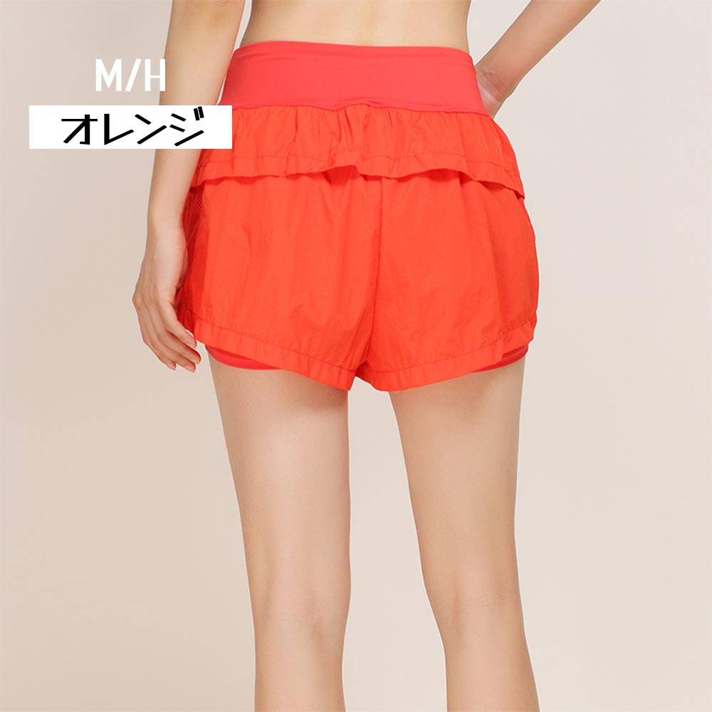スポーツショートパンツ フィットネスショートパンツ ヨガパンツ トレーニングパンツ インナー付き レディース ショートパンツ 伸縮性 通気性 おしゃれ   YDFZ-01