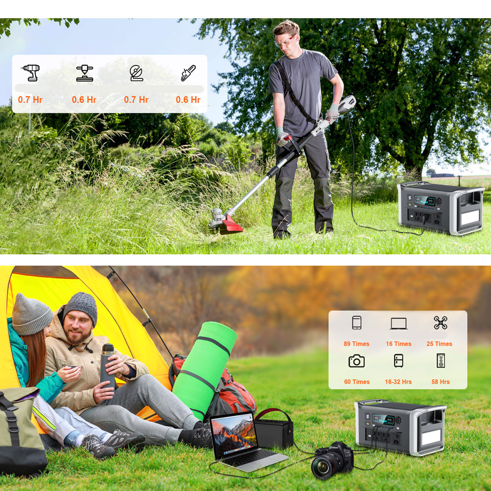 ポータブル電源 1024Wh 大容量 1.2時間高速充電 定格出力1600W 長寿命3000サイクル 防災 家庭用 アウトドア用 車中泊 UPS機能 ソーラー充電対応  XAP1000