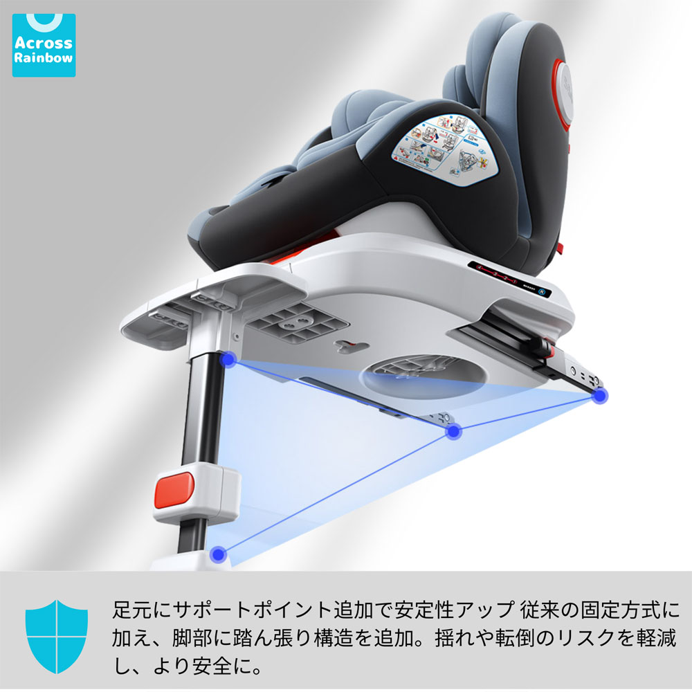 Across Rainbow   チャイルドシート、R129適合、日本語取扱説明書付き、日本語パッケージ  GYS-01-D