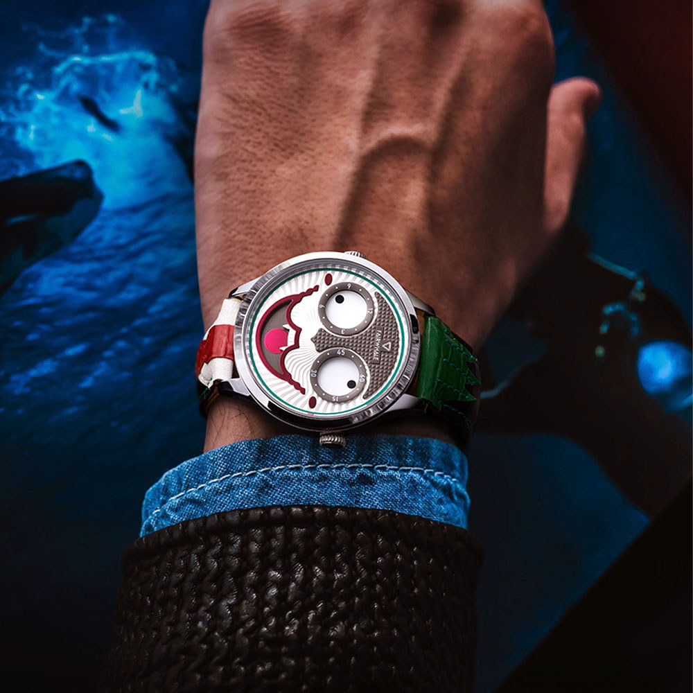 腕時計 ウォッチ ピエロ柄 アート感あふれる 着用感良好 耐磨耗性 傷つきにくい ユニーク オシャレ ギフト プレゼント 贈り物  5600