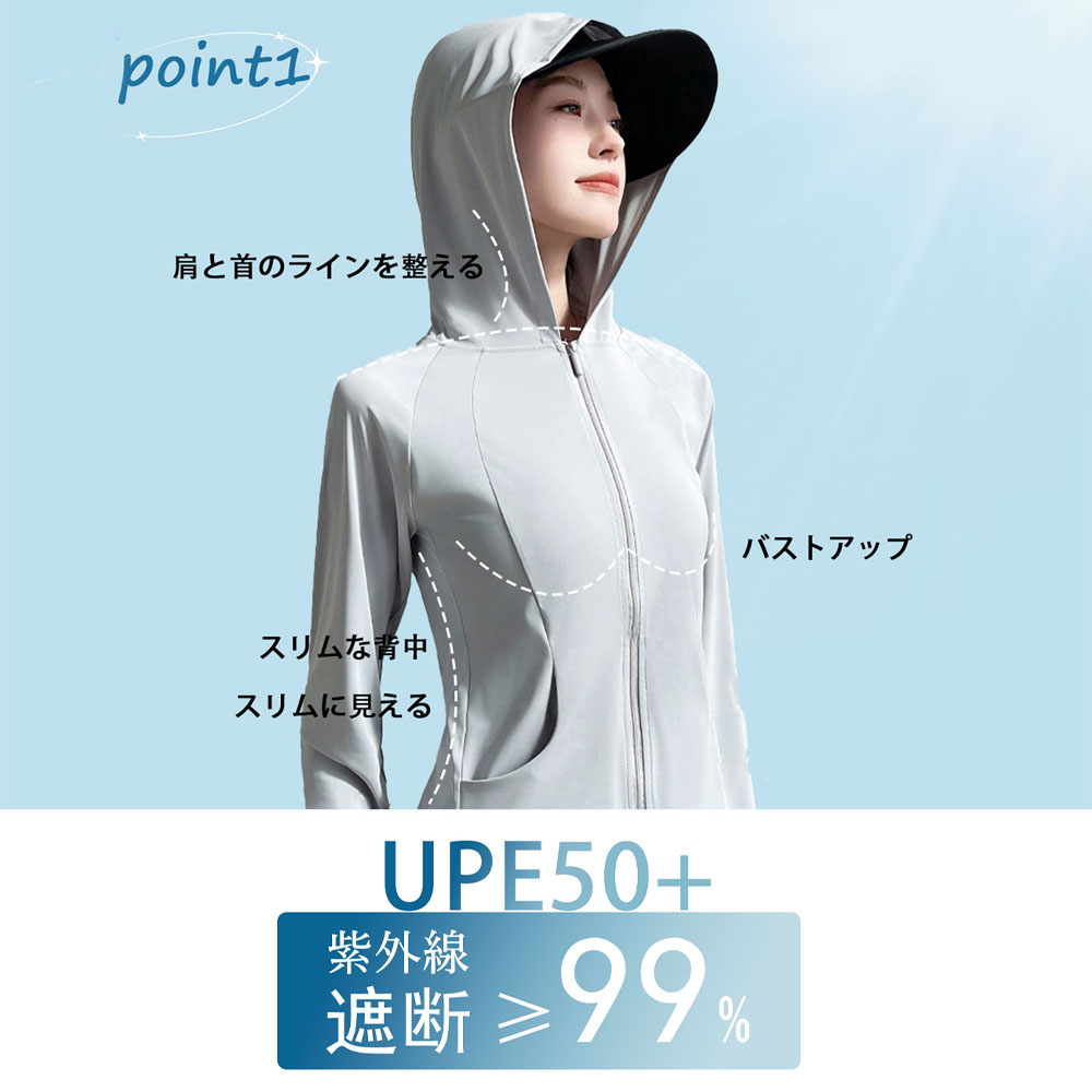 ラッシュガード 長袖ハット付き UV カット 日焼け止め 吸汗 速乾 通気 着脱しやすい クール感 爽やか 涼しい 冷感 日焼け止めウェア ビーチウエア 海水浴 キャンプ アウトドア グリーン 071-gre