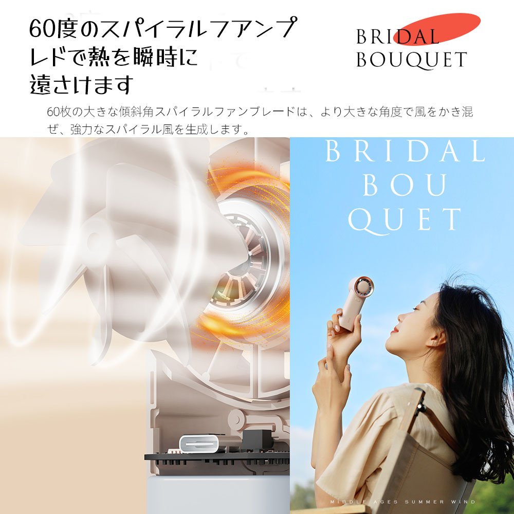 SOTHING手持ち扇風機-風鈴 可愛い 扇風機 静音 携帯便利 ミニ ファン コンパクト 扇風機    DSHJ-S-2128-JP