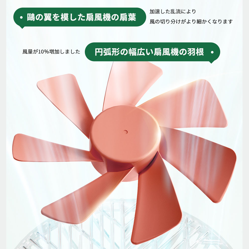 SOTHING デスクトップファン - 雨林Pro   コンパクト ミニ扇風機 可愛い グリーン ミニファン  DSHJ-S-2215-JP