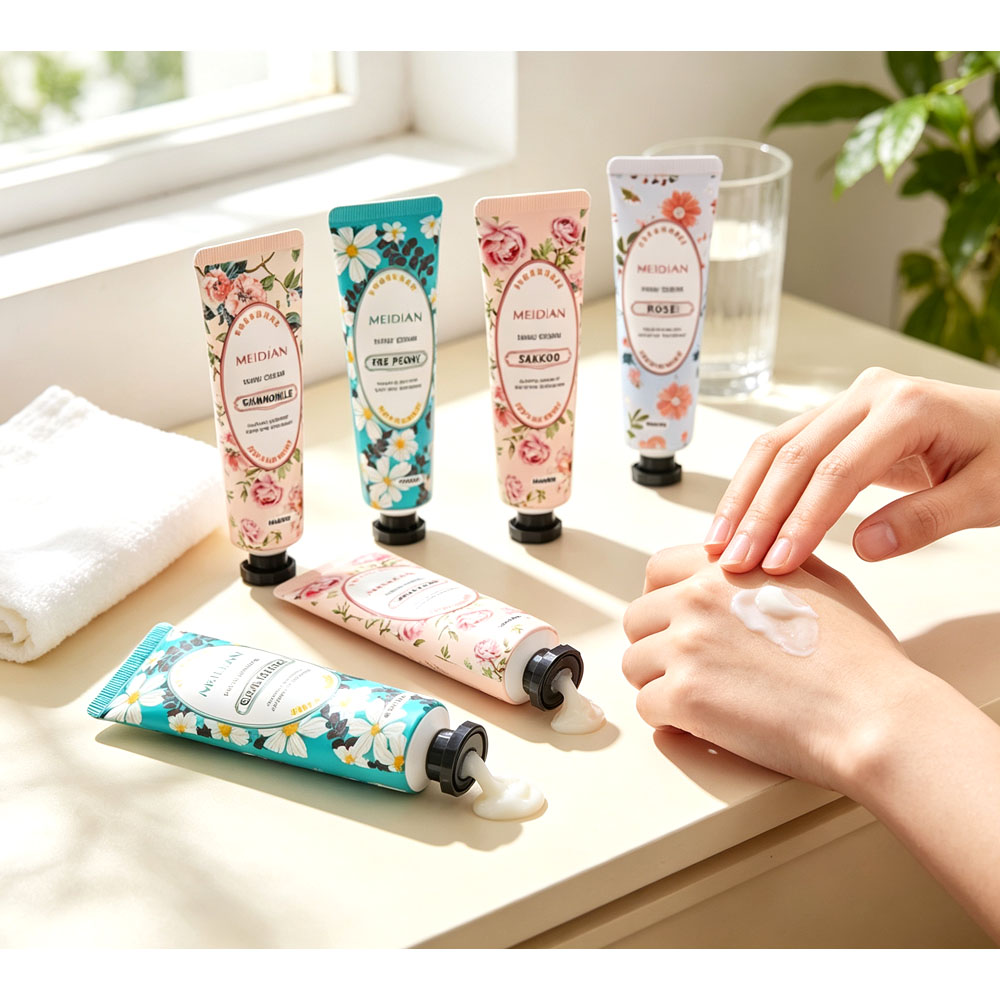 ハンドクリーム 30g×5本 フローラルハンドクリーム 保湿 しっとり 香り付き うるおい フレグランス さらさら べたつきにくい  ハンドケア 手洗い後 手肌の乾燥対策 ミニサイズ 外出 通勤 持ち運び ギフト プレゼント   Ciel-6-A
