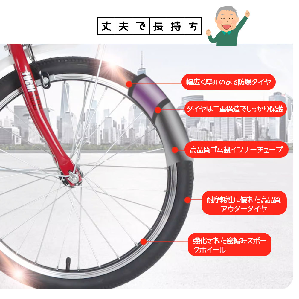 三輪車  自転車 小型三輪車 お年寄り向け 買い物かご付き 折りたたみ式 最大荷重180kg 改良型ブレーキ シニア 高齢者 大人用 買い物 外出 男性 女性   WBGHS-01-GHI