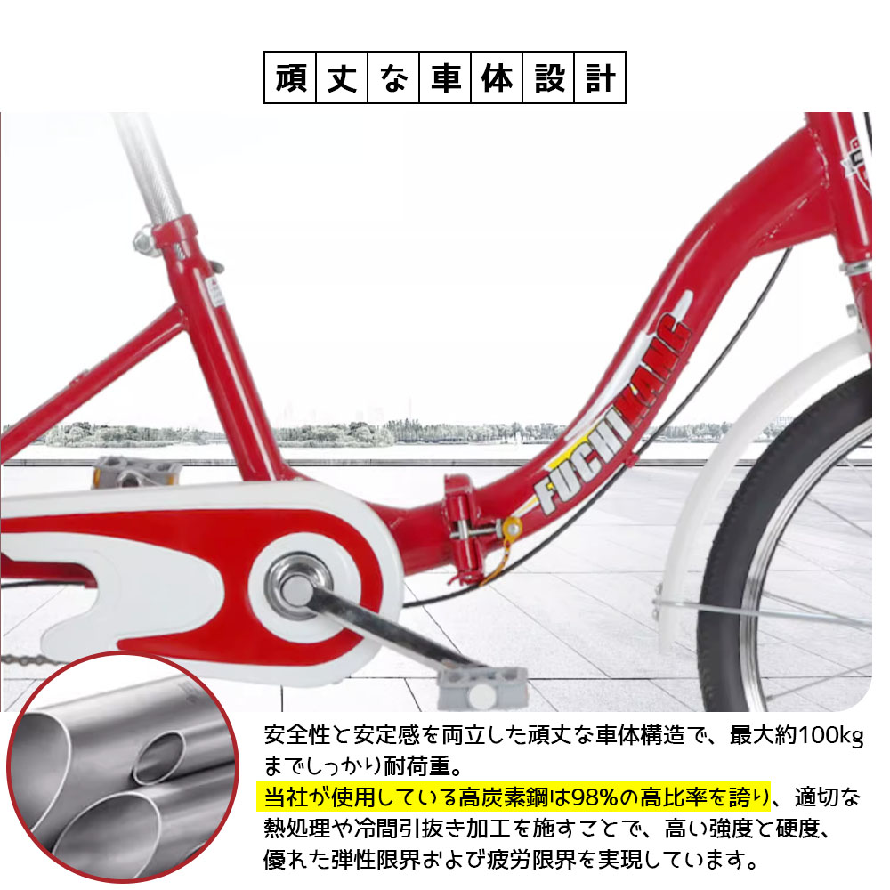 三輪車  自転車 小型三輪車 お年寄り向け 買い物かご付き 折りたたみ式 最大荷重180kg 改良型ブレーキ シニア 高齢者 大人用 買い物 外出 男性 女性   WBGHS-01-GHI