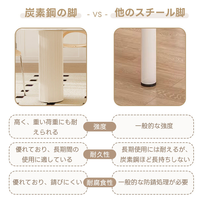 楕円形ダイニングテーブル クリーム系モダンデザイン 食事テーブル おしゃれ セラミックテーブル セラミック天板 小スペース向け 家庭用 ダイニング＆ワーク兼用 stqi-table-002.cbs