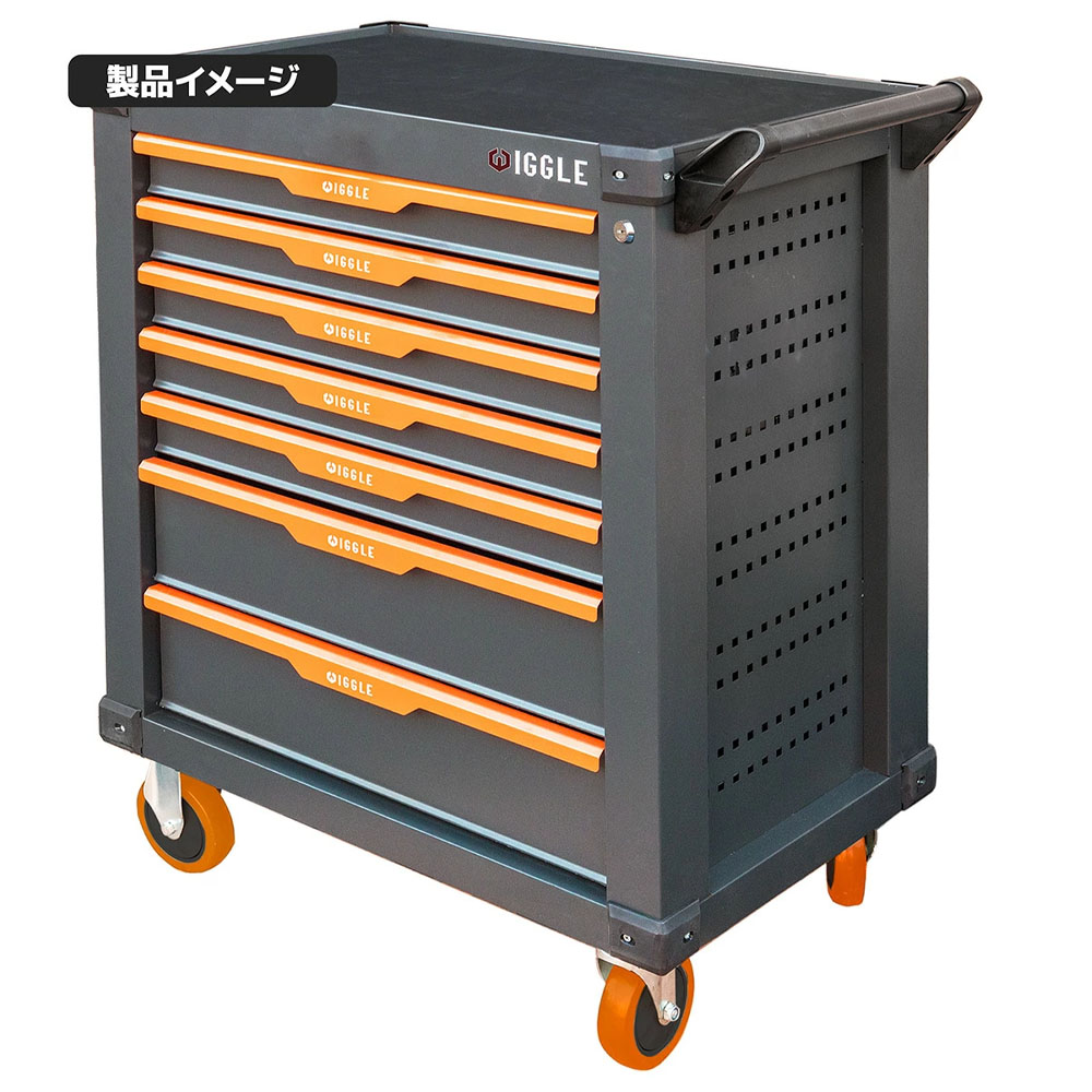 ツールカート 7段キャビネットタイプ 工具箱 ツールボックス 工具入れ 工具セット ツールチェスト ツールキャビネットツールボックス 工具ボックス 57kg【レビュー記載でフック2個プレゼント】  X0694100