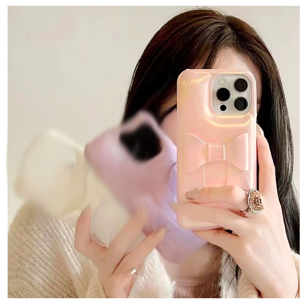 スマホケース iPhone 大きいリボン  ピンク 蝶結び 可愛い おしゃれ 彼女 女子 プレゼント ギフト 贈り物 iPhone13 iPhone14 iPhone16 iPhone16P   5626-8