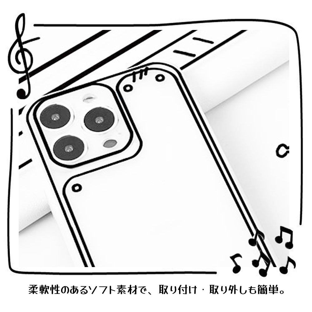 【iPhone対応】手書き風イラスト クリアスマホケース アクリル素材 耐衝撃 シンプル かわいいデザイン 新作 iPhone各種対応  5626-6