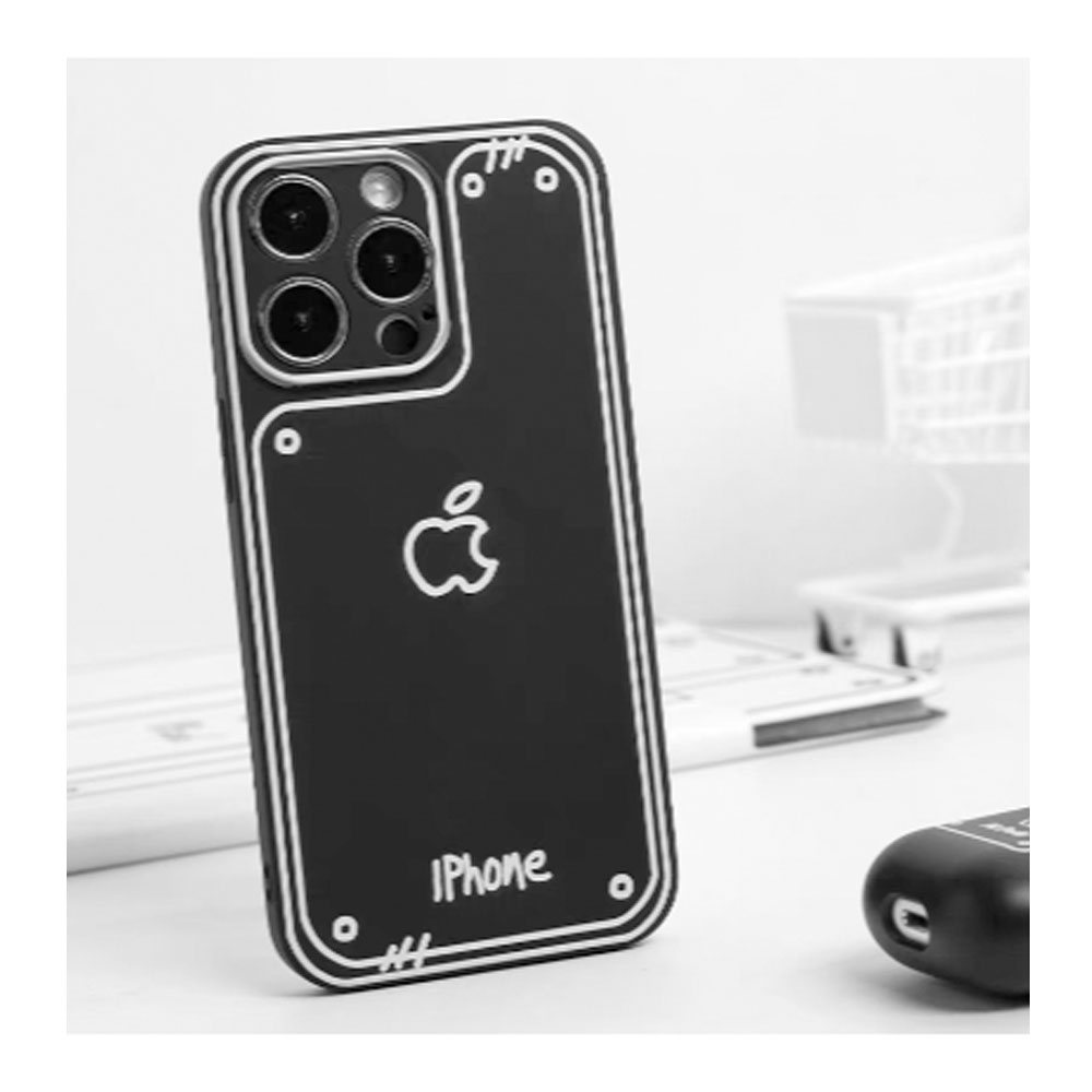 【iPhone対応】手書き風イラスト クリアスマホケース アクリル素材 耐衝撃 シンプル かわいいデザイン 新作 iPhone各種対応  5626-6